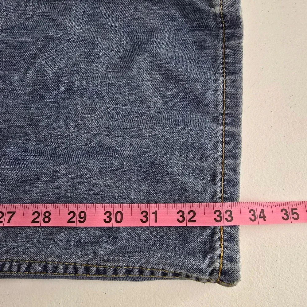 Levis 569 Loose Straight Jeans Mens 39x33‎ Light Wash Blue Denim 00569-0094